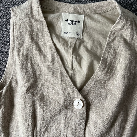 A&F Mara Linen-Blend vest mini dress - Picture 6 of 12